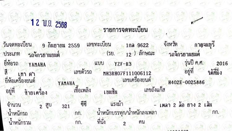 Yamaha YZF-R3 เจ้าของมือเดียว รูปที่ 10