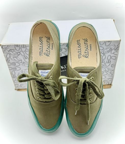 Maison kitsune lace-up Sneakers  รูปที่ 4