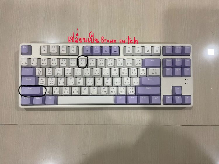 คีย์บอร์ดไร้สาย Ajazz ak872 สีMountain Mist สภาพดี รูปที่ 8