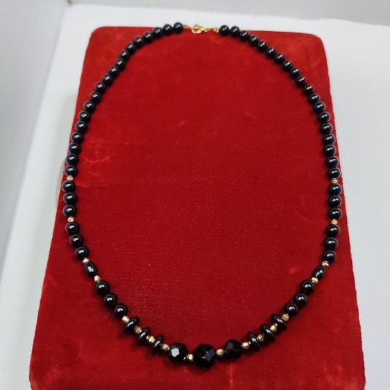 🔖สร้อยนิล คั่นเม็ดทอง  ไล่ขนาดของจริงสวยมาก งานจากญี่ปุ่น รูปที่ 8