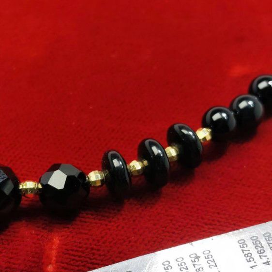 🔖สร้อยนิล คั่นเม็ดทอง  ไล่ขนาดของจริงสวยมาก งานจากญี่ปุ่น รูปที่ 3