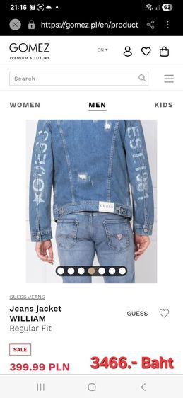 Guess Los Angeles Jeans Jacket (Size M)  รูปที่ 16