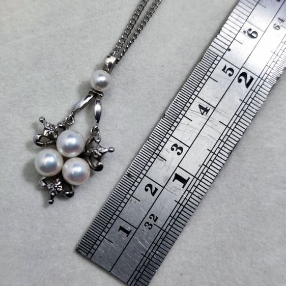 🔖สร้อยเงินแท้ Mikimoto วินเทจ มุกสวยมาก งานจากญี่ปุ่น รูปที่ 8