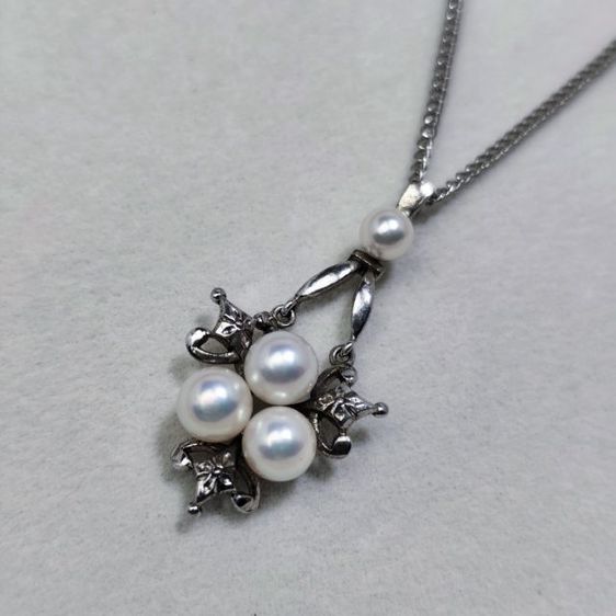 🔖สร้อยเงินแท้ Mikimoto วินเทจ มุกสวยมาก งานจากญี่ปุ่น รูปที่ 11