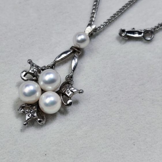 🔖สร้อยเงินแท้ Mikimoto วินเทจ มุกสวยมาก งานจากญี่ปุ่น รูปที่ 9