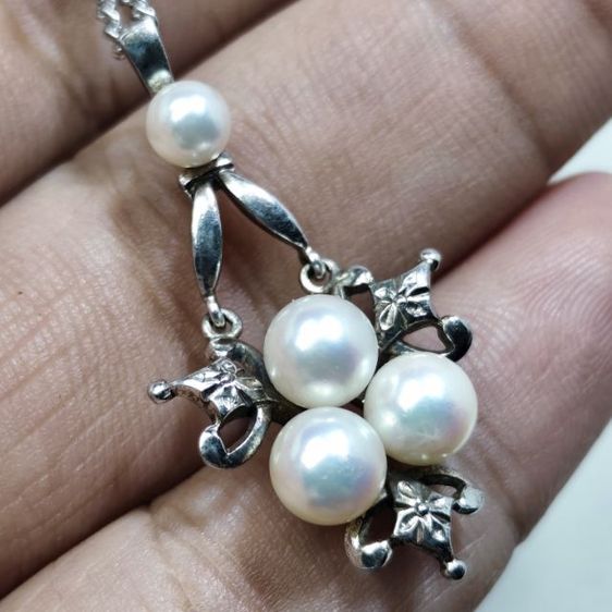 🔖สร้อยเงินแท้ Mikimoto วินเทจ มุกสวยมาก งานจากญี่ปุ่น รูปที่ 13