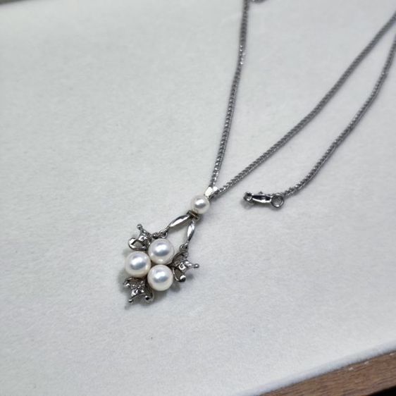 🔖สร้อยเงินแท้ Mikimoto วินเทจ มุกสวยมาก งานจากญี่ปุ่น รูปที่ 10