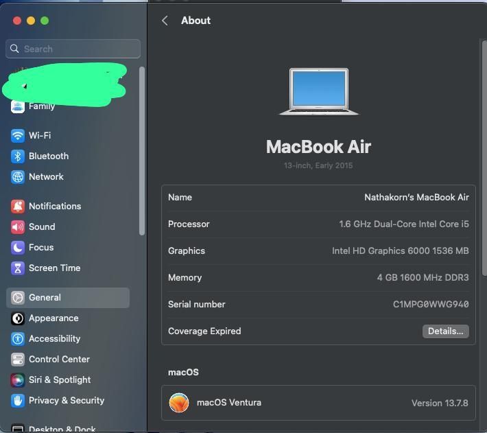 Macbook Air 13" Early 2015  รูปที่ 2