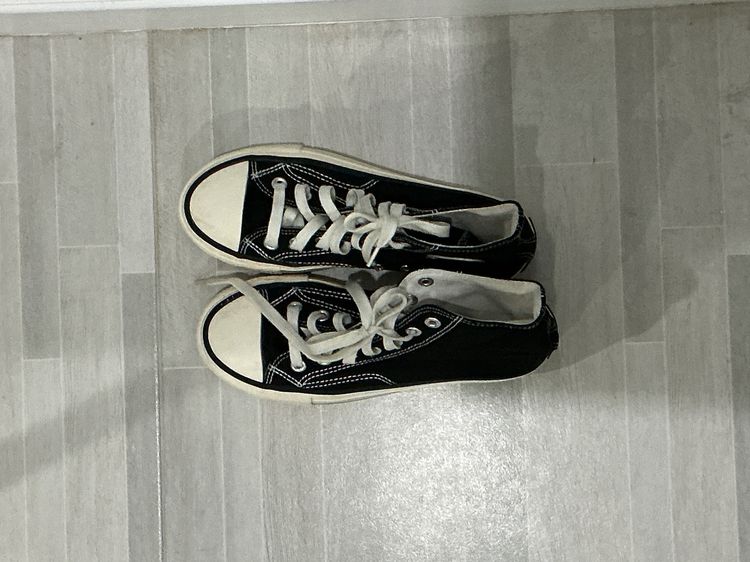 รองเท้าผ้าใบหุ้มข้อสีดำ ไซส์ 38 รูปที่ 2