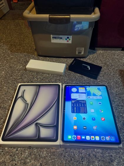 ขายiPadAir13 M2 สีSpace Gray 128กิ๊กมีกล่องอีมี่ตรงไร้รอยตกบุบใดๆสูนTrueสภาพสวยๆๆใช้งานดีถูกมากก
