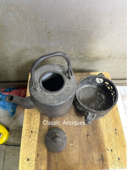 กาน้ำชา ทองเหลือง พร้อม เตาหัวมังกร รูปที่ 10