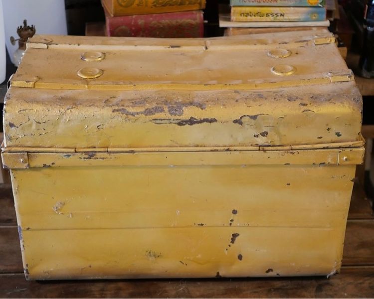 หีบเหล็ก หีบสมบัติ เก่าโบราณสะสม รูปที่ 7