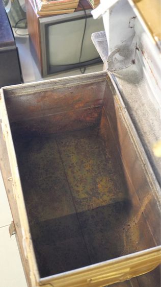 หีบเหล็ก หีบสมบัติ เก่าโบราณสะสม รูปที่ 6