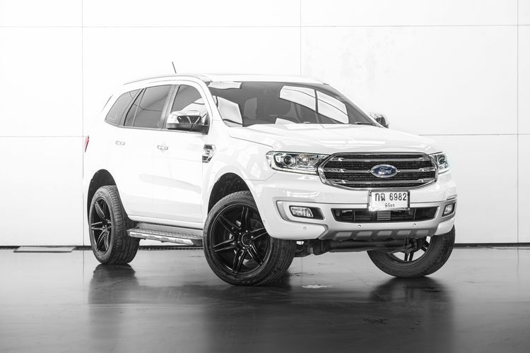 Ford Everest 2019 2.0 Titanium Plus Utility-car ดีเซล ไม่ติดแก๊ส เกียร์อัตโนมัติ ขาว