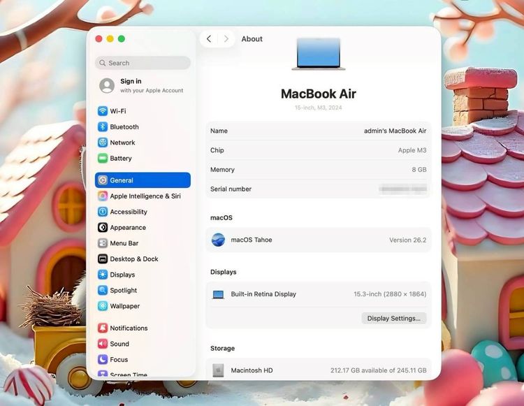 MacBook Air 15-inch M3 2024 Ram8GB SSD256GB Starlight apple care 29 November 2026 รูปที่ 14