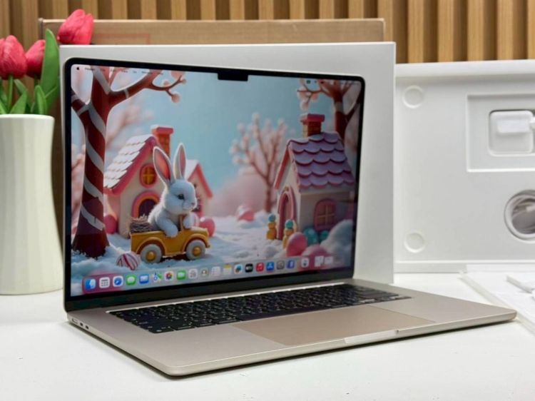 MacBook Air 15-inch M3 2024 Ram8GB SSD256GB Starlight apple care 29 November 2026 รูปที่ 4