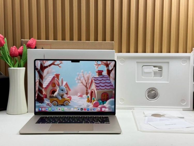 MacBook Air 15-inch M3 2024 Ram8GB SSD256GB Starlight apple care 29 November 2026 รูปที่ 2