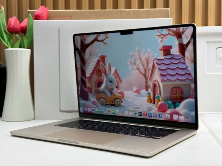 MacBook Air 15-inch M3 2024 Ram8GB SSD256GB Starlight apple care 29 November 2026 รูปที่ 3