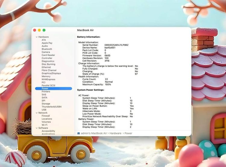 MacBook Air 15-inch M3 2024 Ram8GB SSD256GB Starlight apple care 29 November 2026 รูปที่ 15