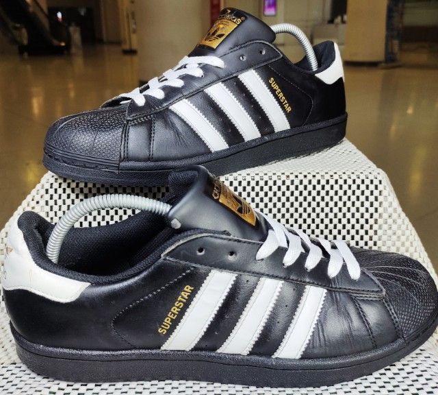 ดำ ผ้าใบ รองเท้าผ้าใบ UK 9.5 | EU 44 | US 10 รองเท้า💥adidas superstar💥ของแท้‼️สวยๆ เดิมๆ สภาพดี💥ไซร์ 44