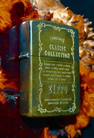 U.S.A,ไฟแช็ค zippo ปี 1932 เนื้อทองเหลืองเก่าโบราณแท้เดิม สภาพเยี่ยม รูปที่ 4