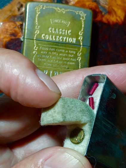 U.S.A,ไฟแช็ค zippo ปี 1932 เนื้อทองเหลืองเก่าโบราณแท้เดิม สภาพเยี่ยม รูปที่ 8