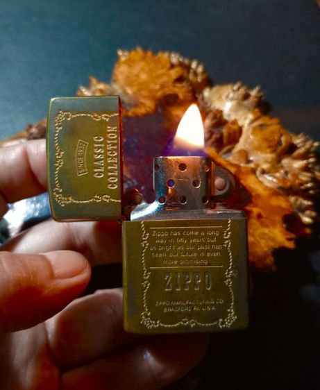 U.S.A,ไฟแช็ค zippo ปี 1932 เนื้อทองเหลืองเก่าโบราณแท้เดิม สภาพเยี่ยม รูปที่ 2