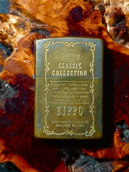 U.S.A,ไฟแช็ค zippo ปี 1932 เนื้อทองเหลืองเก่าโบราณแท้เดิม สภาพเยี่ยม