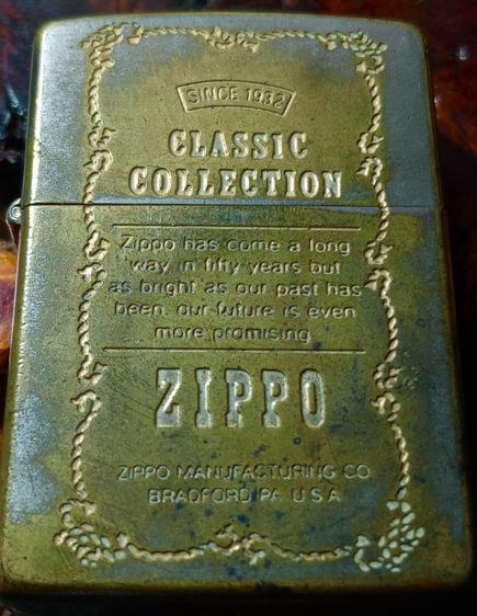 U.S.A,ไฟแช็ค zippo ปี 1932 เนื้อทองเหลืองเก่าโบราณแท้เดิม สภาพเยี่ยม รูปที่ 7