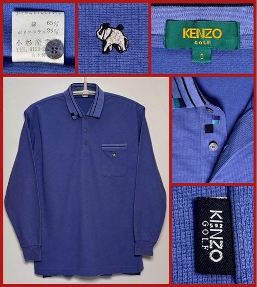 ฟ้า XL ⚠️รุ่นใหม่‼️เสื้อโปโล KENZO ของแท้ รุ่น GOLF สไตล์สปอร์ต แขนยาว