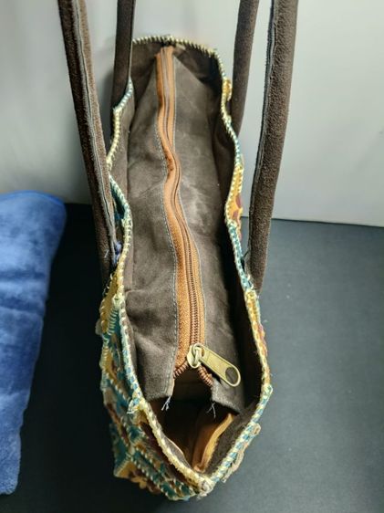 กระเป๋า โท้ทหนังกลับงาน Hand-stitched ดีไซน์ดอกไม้ 3D รูปที่ 11