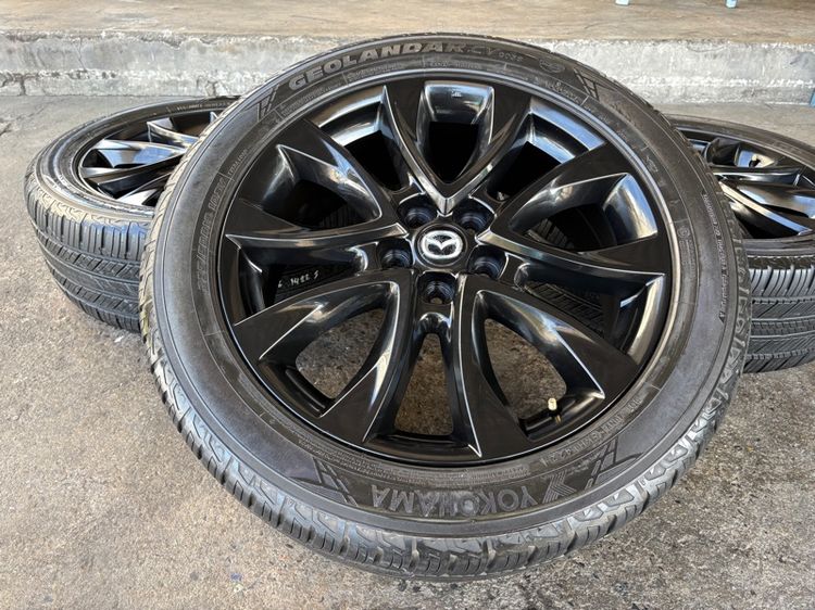 ล้อแม็กขอบ19 MAZDA CX-5 (ล้อทำสีมาใหม่เพื่อความสวยงาม ไม่มีซ่อม) พร้อมยางYOKOHAMA235-50-19 ปี22 ปีแท้  รูปที่ 3