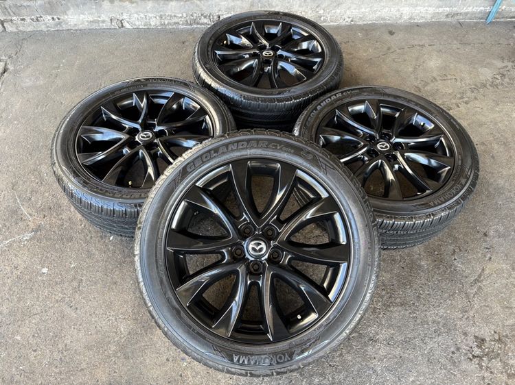 19" ล้อแม็กขอบ19 MAZDA CX-5 (ล้อทำสีมาใหม่เพื่อความสวยงาม ไม่มีซ่อม) พร้อมยางYOKOHAMA235-50-19 ปี22 ปีแท้ 