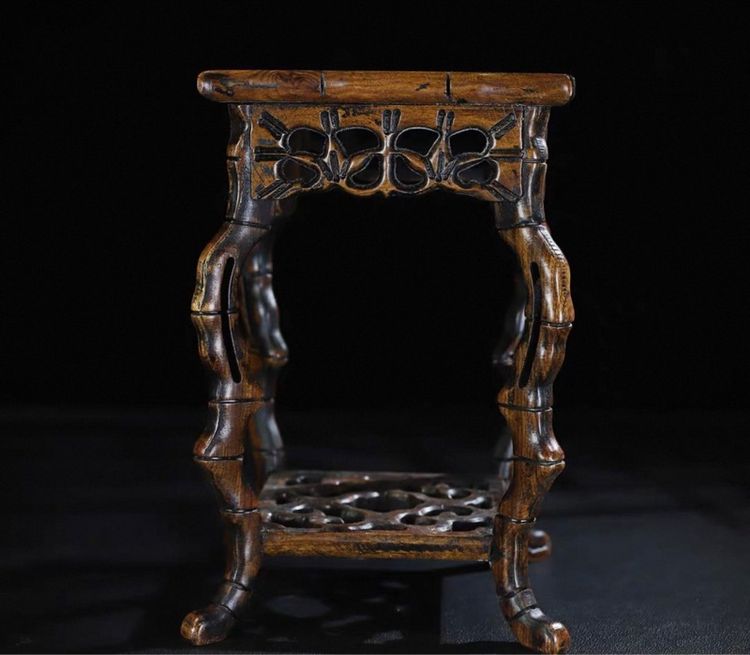 ✨ขาตั้งดอกไม้แกะสลักด้วยมือแบบโบราณ รูปที่ 4