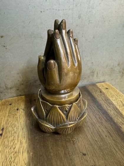 กระถางกำยานพนมมือทองเหลือง รูปที่ 3