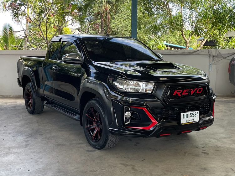 Toyota Hilux Revo 2018 2.4 Prerunner J Plus Pickup ดีเซล ไม่ติดแก๊ส เกียร์ธรรมดา ดำ รูปที่ 2