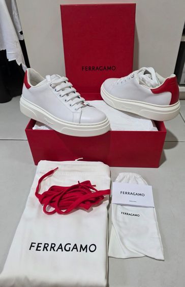 อื่นๆ รองเท้าผ้าใบ หนังแท้ UK 5 | EU 38 | US 6.5 ขาว ขายรองเท้า Ferragamo ของแท้ มือ 1 หนังลูกวัว ใหม่เอี่ยม สวยมาก