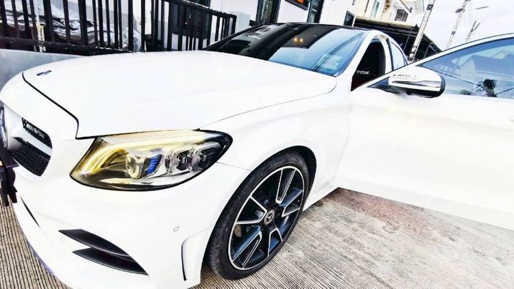 Mercedes-Benz C-Class 2019 C220 Sedan ดีเซล ไม่ติดแก๊ส เกียร์อัตโนมัติ ขาว รูปที่ 2