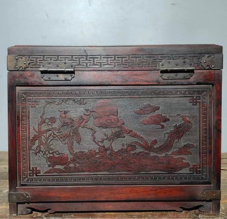 ✨กล่องเครื่องประดับนี้เป็นงานฝีมือทำจากไม้หวงหัวลี่  รูปที่ 4