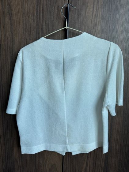เสื้อทรงครอปสีขาวแบรนด์เกาหลี ID รูปที่ 3