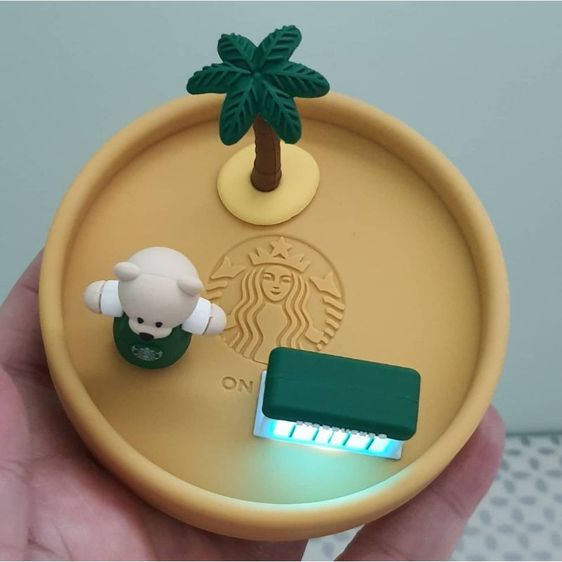 ฝาปิดแก้วมีไฟ starbuck รูปที่ 3