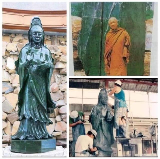 พsะหยกแกะ พsะหยกแท้ พิมพ์พsะหลังพิงกระดาน ปี 2536 (เนื้อหยกจากส่วนหนึ่งของพsะหยกใหญ่) หลวงพ่อวิริยังค์ วัดธรรมมงคล กทม. จัดสร้าง รูปที่ 13