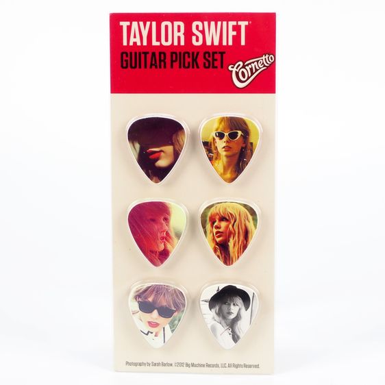 ปิ๊กกีตาร์ Taylor Swift x Cornetto (Red Era 2012) ของแท้ 6 ชิ้น