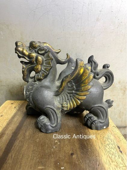 ปี่เซียะ มีปีก ทองเหลืองสะสม ตัวใหญ่ รูปที่ 6