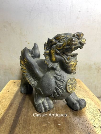 ปี่เซียะ มีปีก ทองเหลืองสะสม ตัวใหญ่ รูปที่ 13