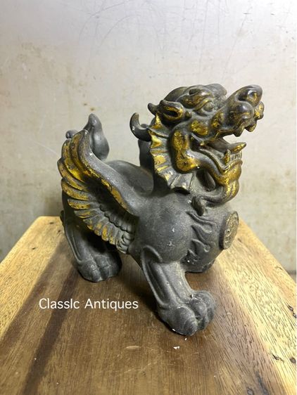 ปี่เซียะ มีปีก ทองเหลืองสะสม ตัวใหญ่ รูปที่ 7