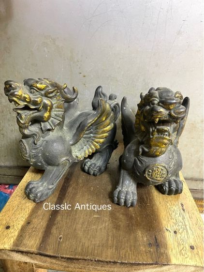 ปี่เซียะ มีปีก ทองเหลืองสะสม ตัวใหญ่ รูปที่ 4