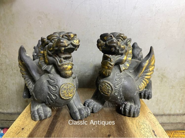 ปี่เซียะ มีปีก ทองเหลืองสะสม ตัวใหญ่ รูปที่ 5