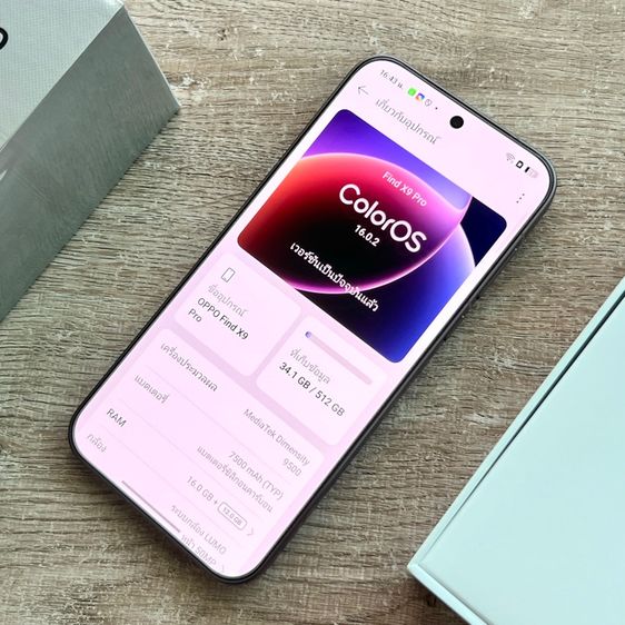 อายุ 1.5 เดือน Oppo Find X9 Pro 512 สี Charcoal สวยกริ๊บ ประกันจอแตก 2 ปี อปก.ไม่เคยใช้ มีบัตร Premium Service รูปที่ 4