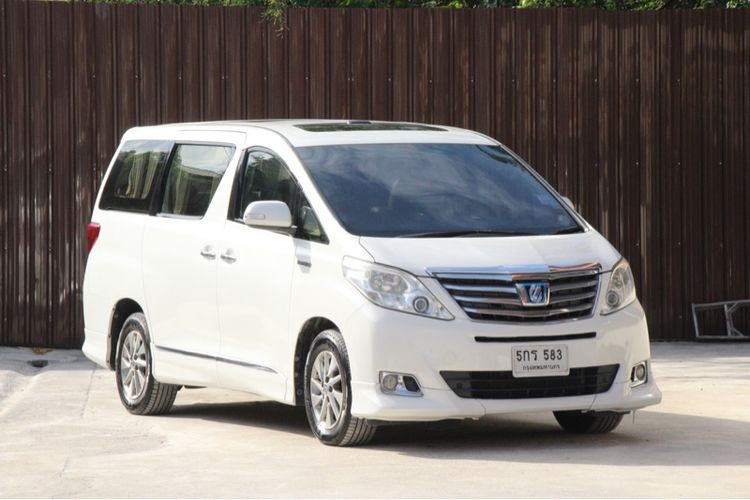 Toyota Alphard 2013 2.4 HV 4WD Van ไฮบริด ไม่ติดแก๊ส เกียร์อัตโนมัติ ขาว รูปที่ 3